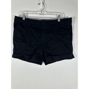 Banana Republic Shorts Womens 12 Black Heritage Collection Chino Cuffed Stretch